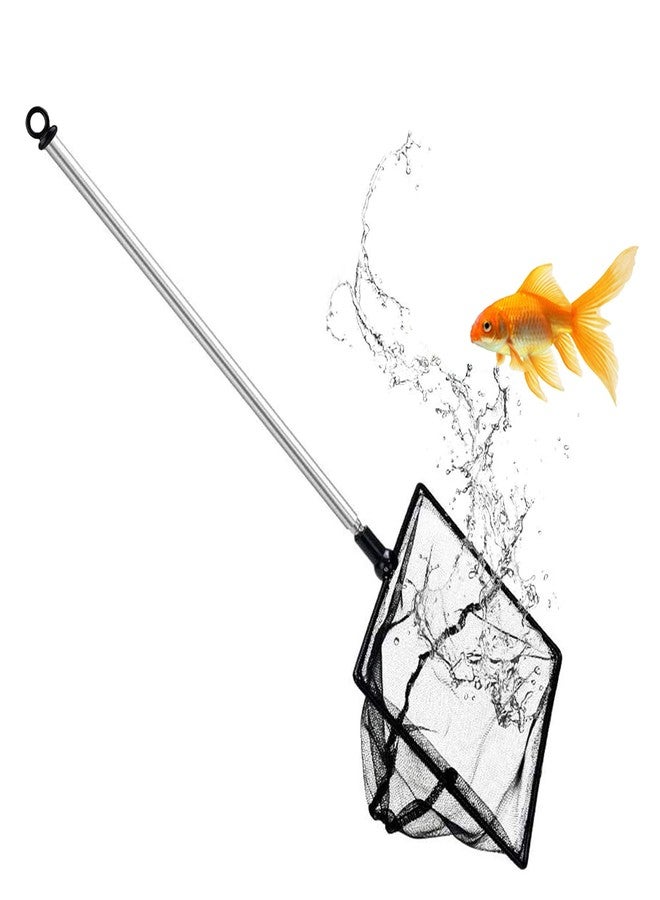 Grepol-V Aquarium Fish Net, 6 Inch Fine Mesh Fish Tank with Extendable 9-24 inch Long Handle - Image 1